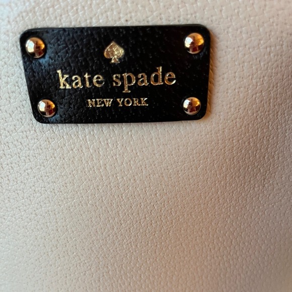 Kate Spade New York Dome Satchel Handbag Two Tone Cream Black quiet luxury - Picture 5 of 7